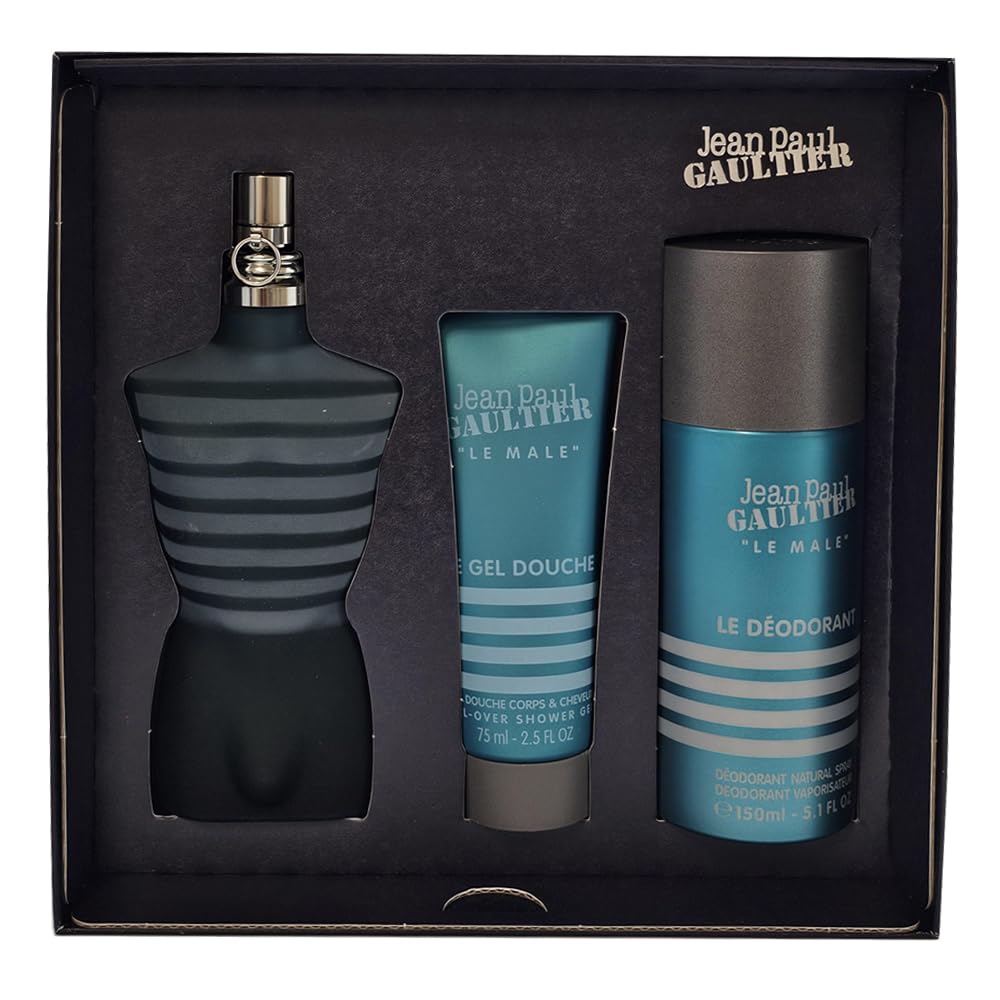 Jean Paul Gaultier Le Male 3本セット 120ml Jean Paul Gaultier Le Male Cologne, 3 Piece Eau de Toilette Spray